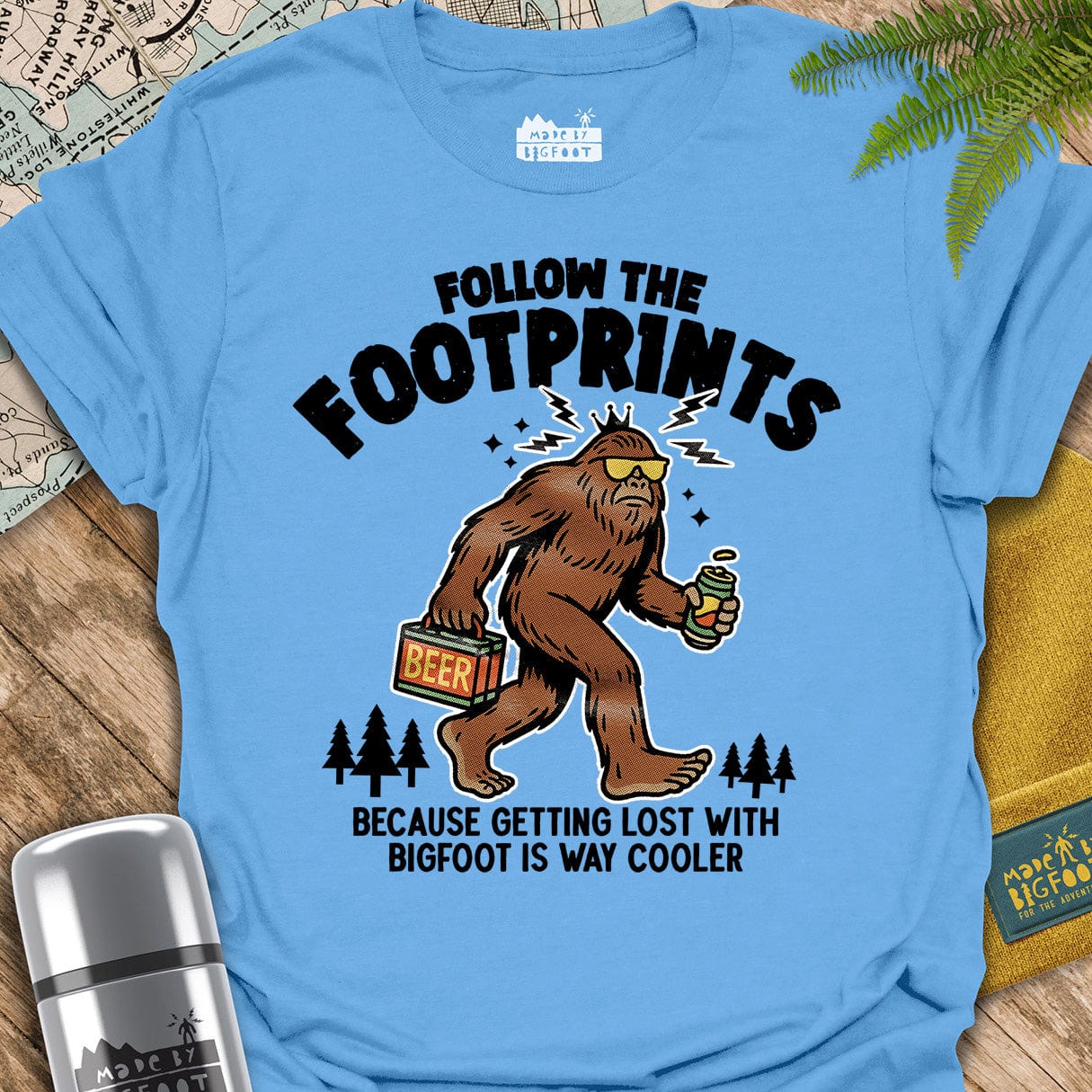 Follow The Footprint. Because Getting Lost With Bigfoot Is Way Cooler