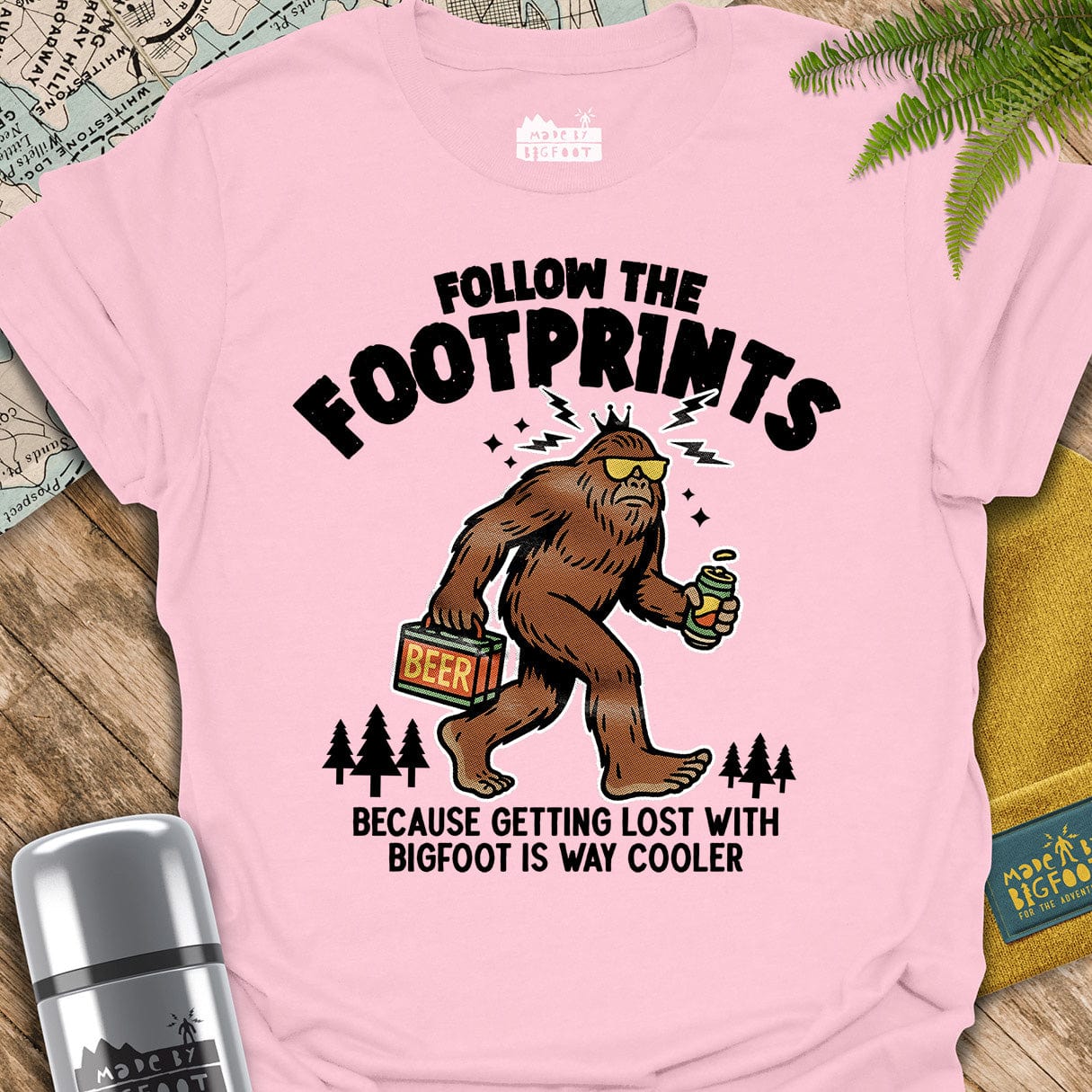 Follow The Footprint. Because Getting Lost With Bigfoot Is Way Cooler