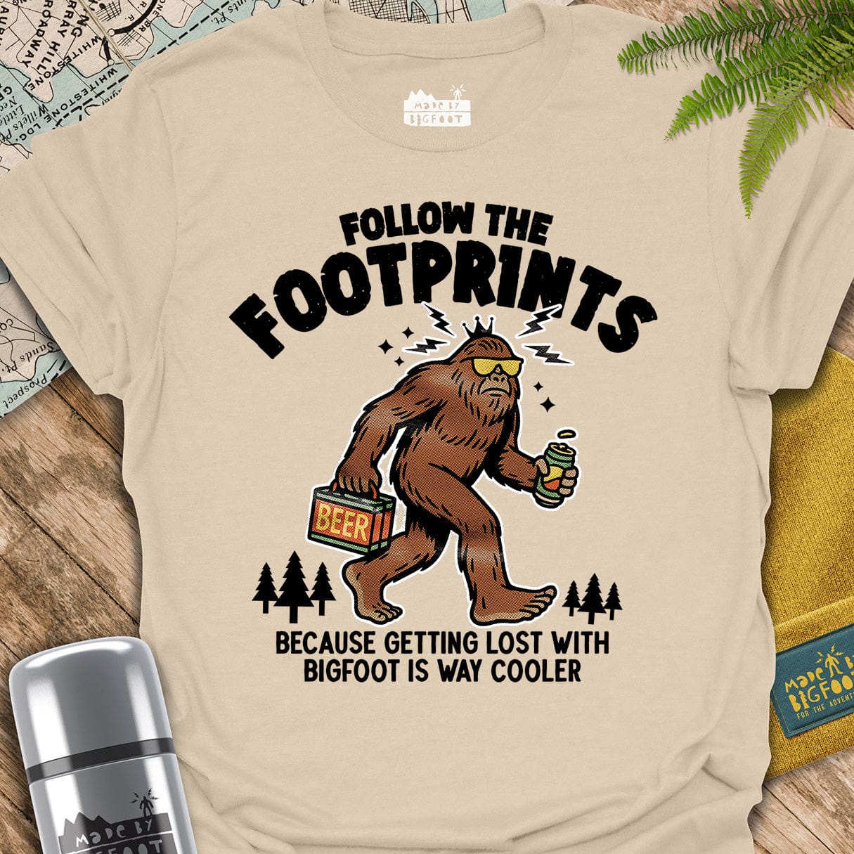 Follow The Footprint. Because Getting Lost With Bigfoot Is Way Cooler