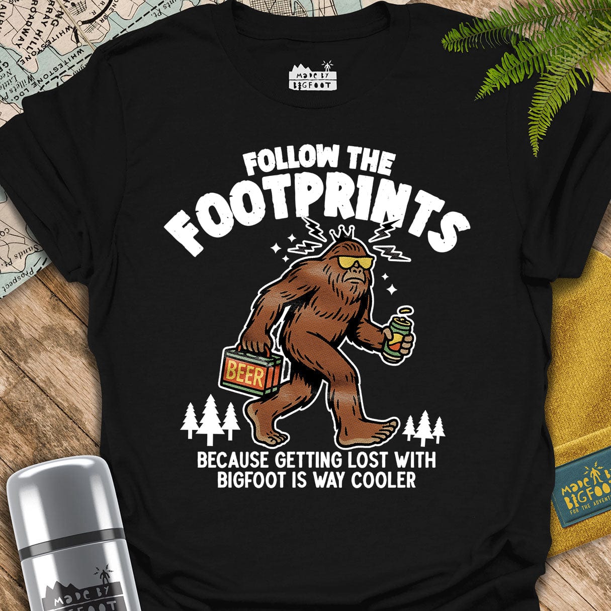 Follow The Footprint. Because Getting Lost With Bigfoot Is Way Cooler