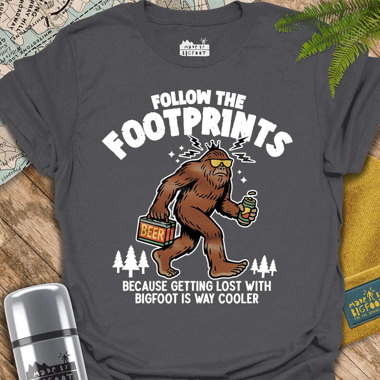 Follow The Footprint. Because Getting Lost With Bigfoot Is Way Cooler