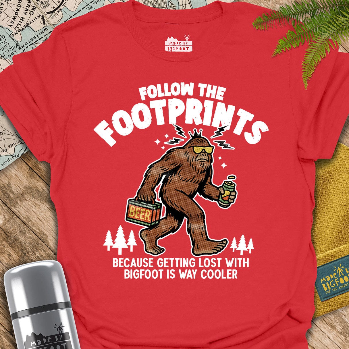 Follow The Footprint. Because Getting Lost With Bigfoot Is Way Cooler