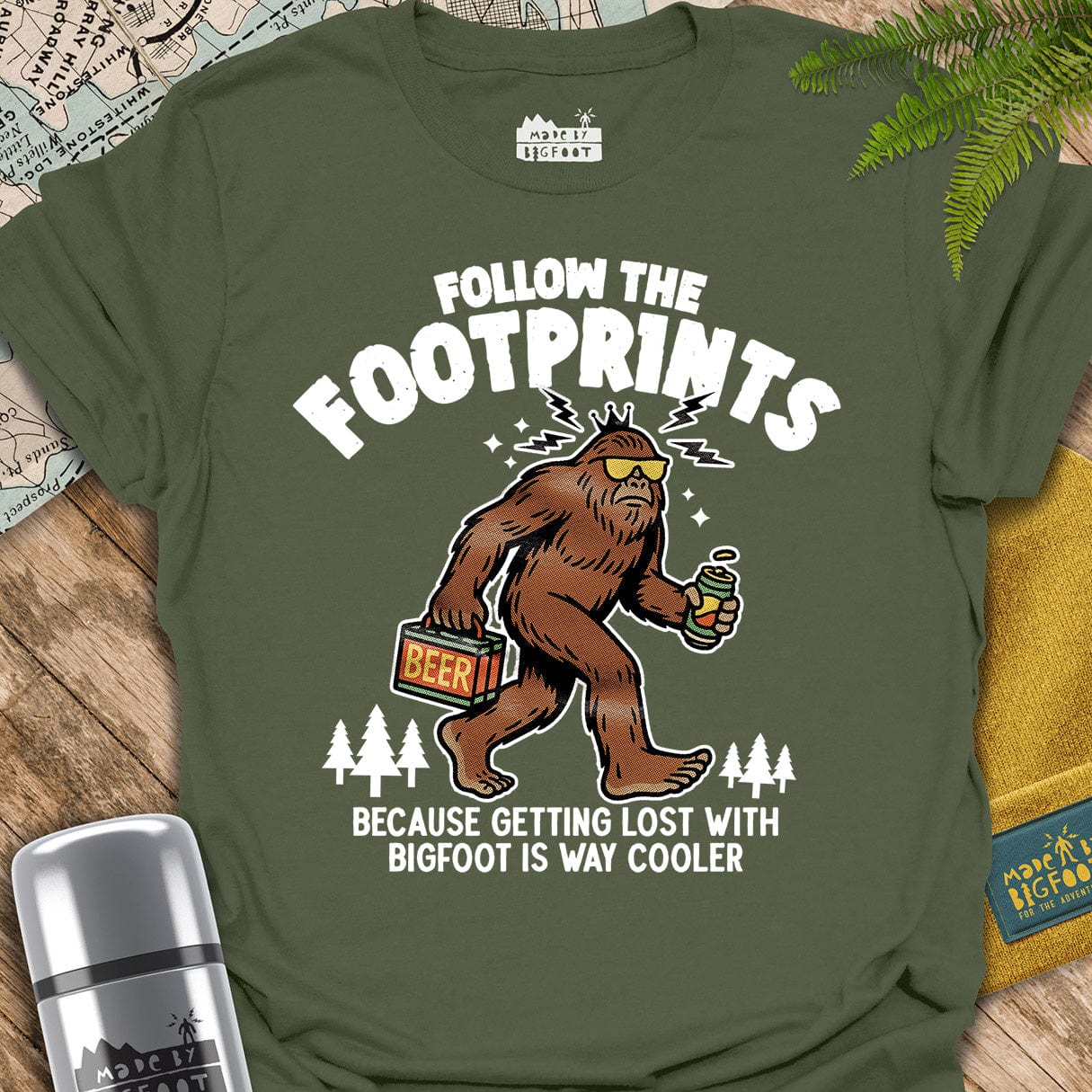 Follow The Footprint. Because Getting Lost With Bigfoot Is Way Cooler