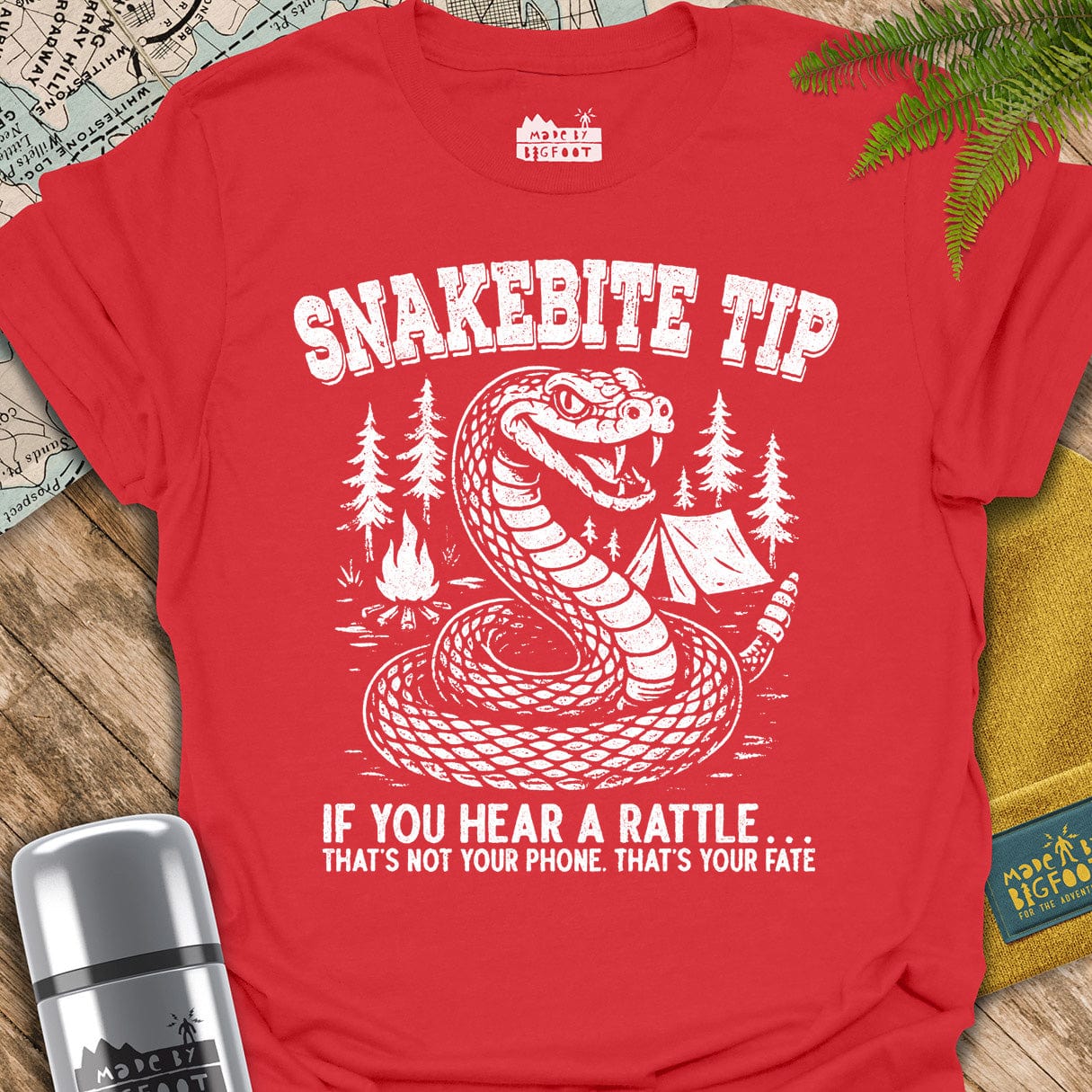Snakebite Tip. If You Hear A Rattle. That's Not Your Phone. That's Your Fate.