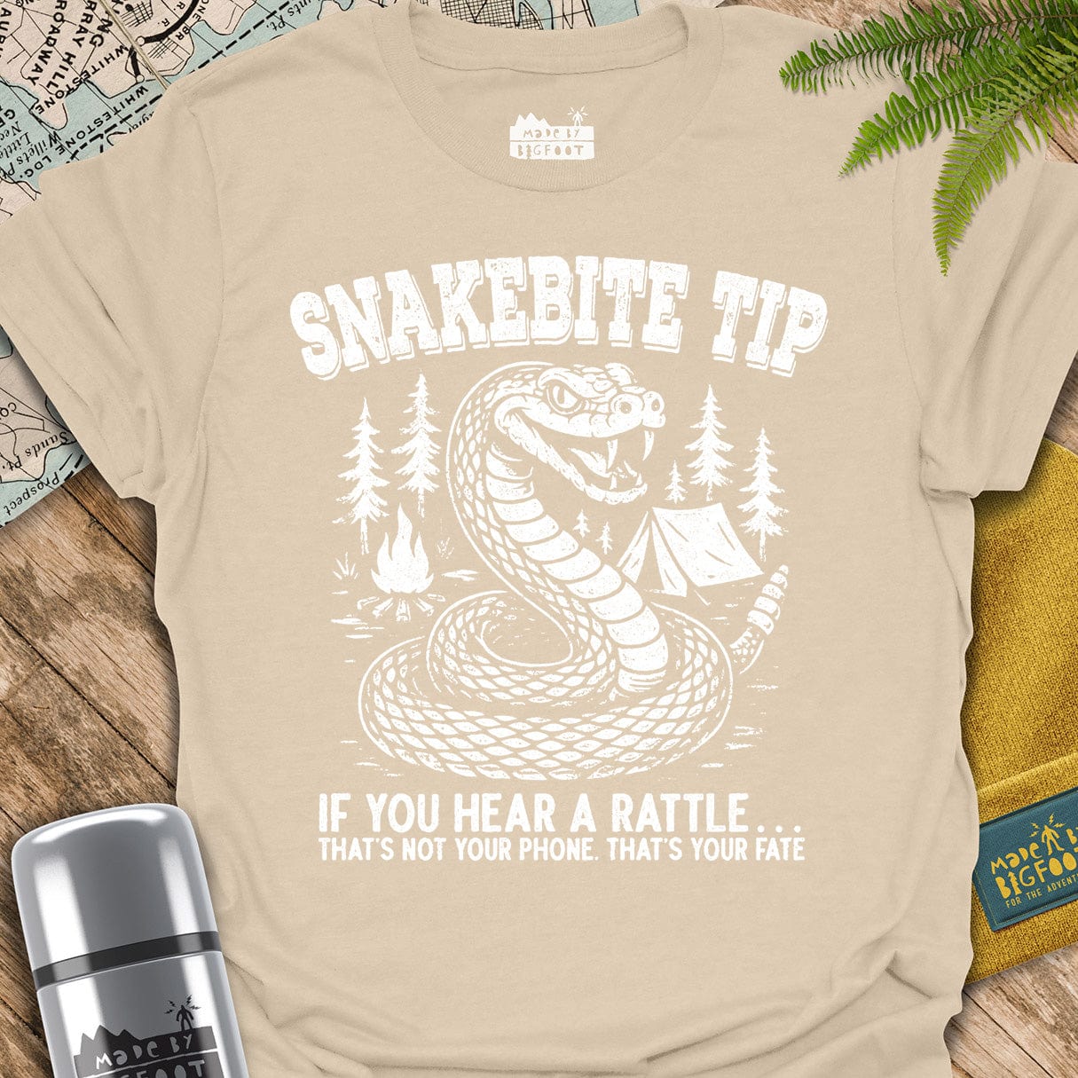 Snakebite Tip. If You Hear A Rattle. That's Not Your Phone. That's Your Fate.