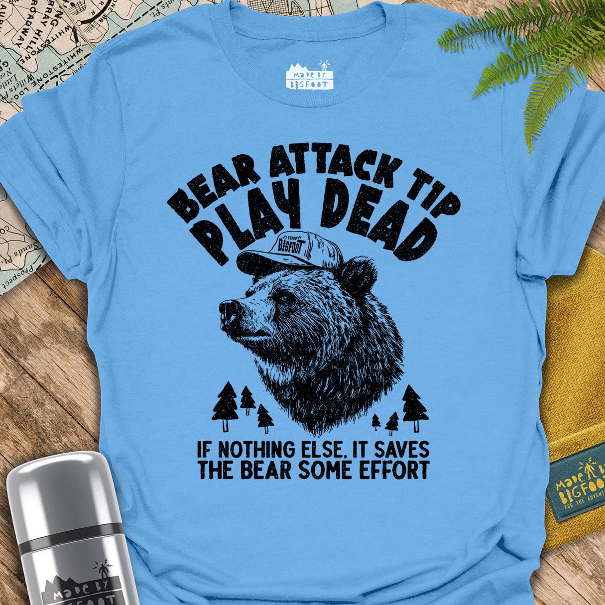 Bear Attack Tip. Play Dead. If Nothing Else It Saves The Bear Some Effort.
