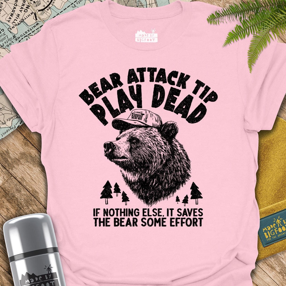 Bear Attack Tip. Play Dead. If Nothing Else It Saves The Bear Some Effort.