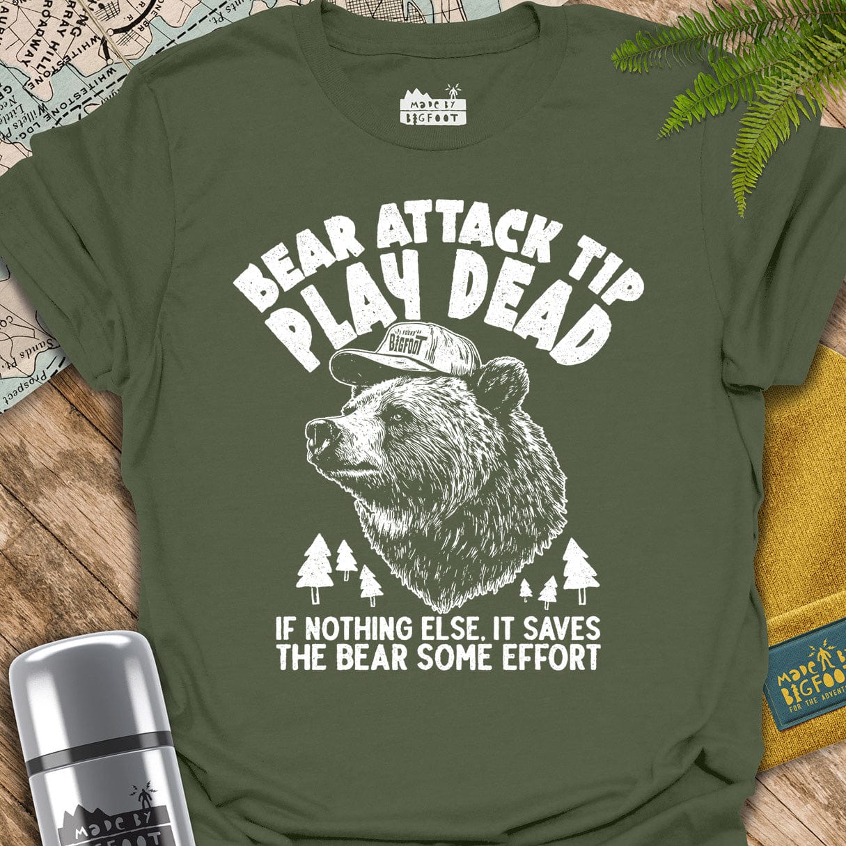 Bear Attack Tip. Play Dead. If Nothing Else It Saves The Bear Some Effort.