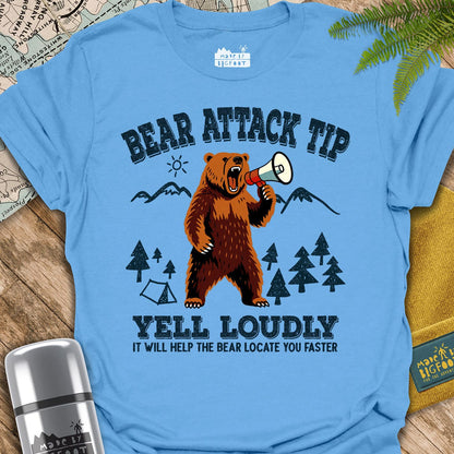 Bear Attack Tip. Yell Loudly! It Will help The Bear Locate You Faster.