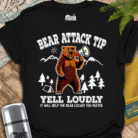 Bear Attack Tip. Yell Loudly! It Will help The Bear Locate You Faster.