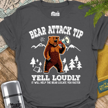 Bear Attack Tip. Yell Loudly! It Will help The Bear Locate You Faster.