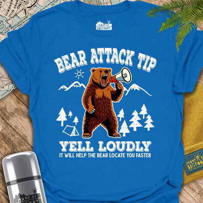 Bear Attack Tip. Yell Loudly! It Will help The Bear Locate You Faster.