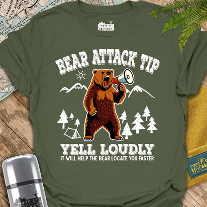 Bear Attack Tip. Yell Loudly! It Will help The Bear Locate You Faster.