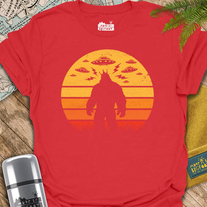Bigfoot UFO Vintage Sunset