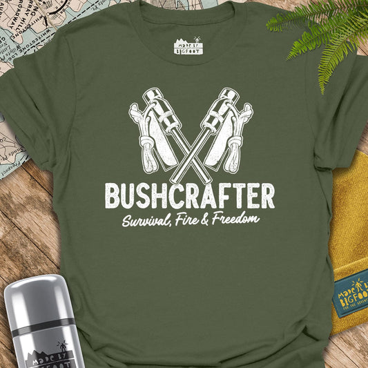 Bushcrafter. Survival, Fire, Freedom.