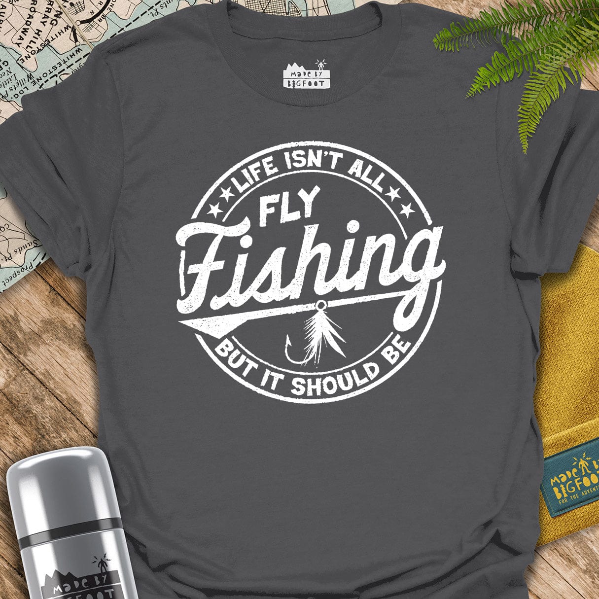 Fly Fishing. Vintage Design