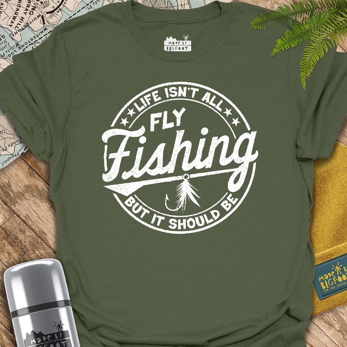 Fly Fishing. Vintage Design