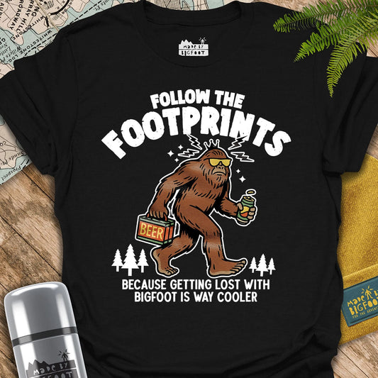 Follow The Footprint. Because Getting Lost With Bigfoot Is Way Cooler