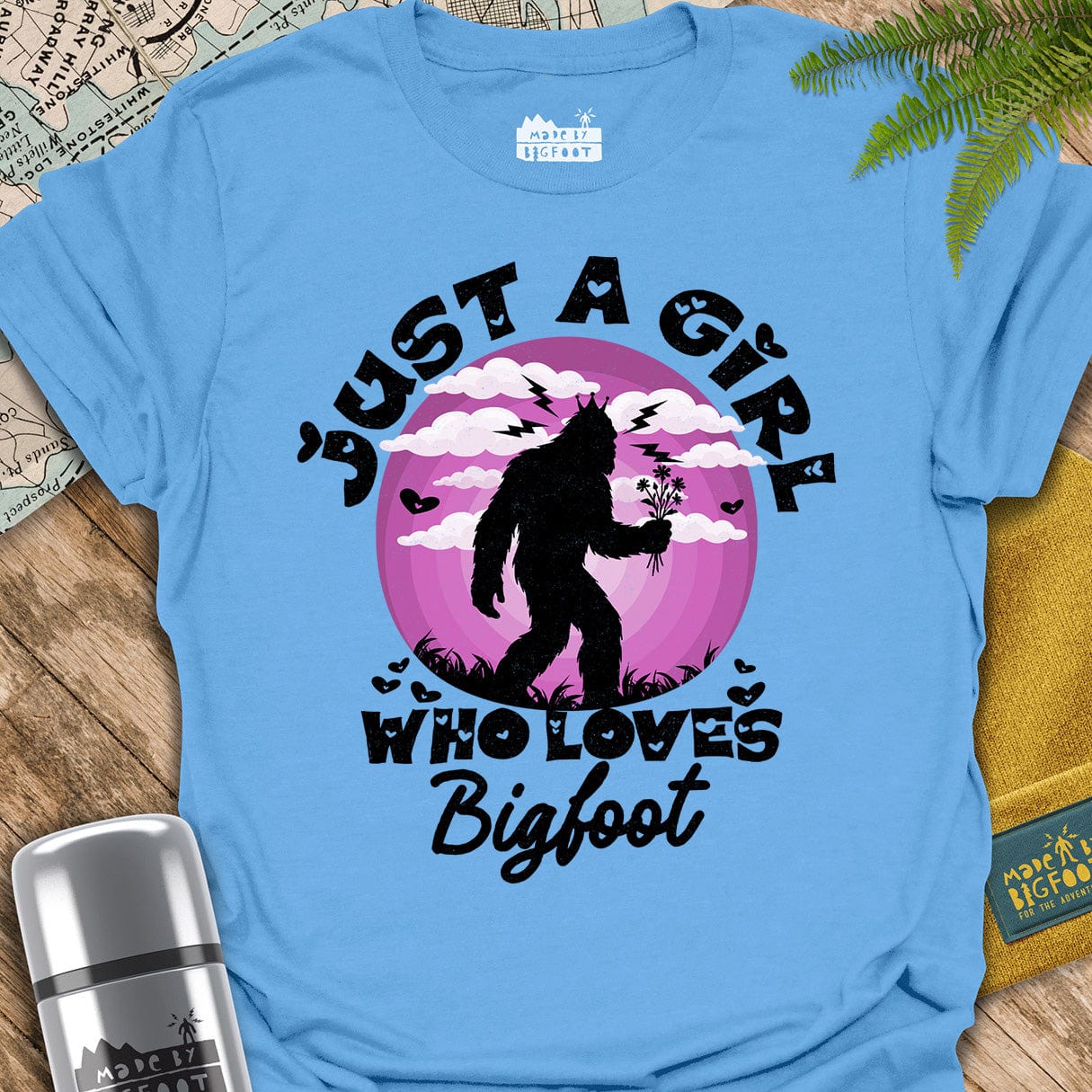 Just A Girl Who Loves Bigfoot (Flowers)