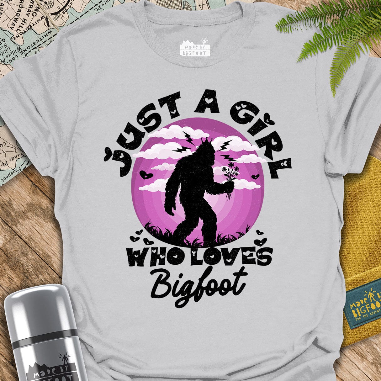 Just A Girl Who Loves Bigfoot (Flowers)
