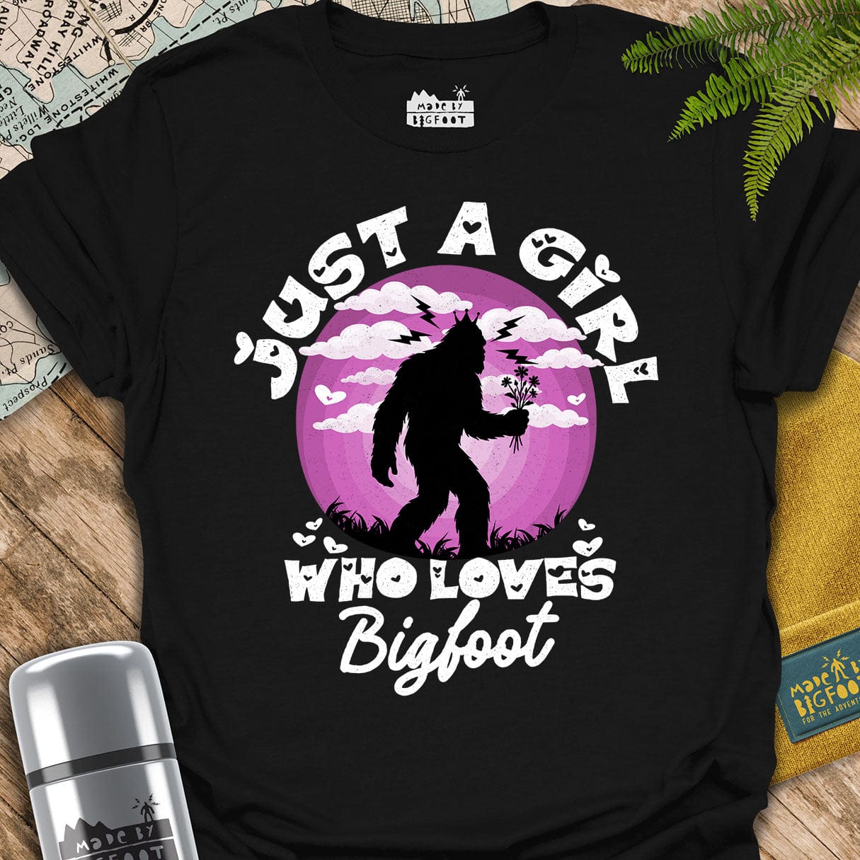 Just A Girl Who Loves Bigfoot (Flowers)