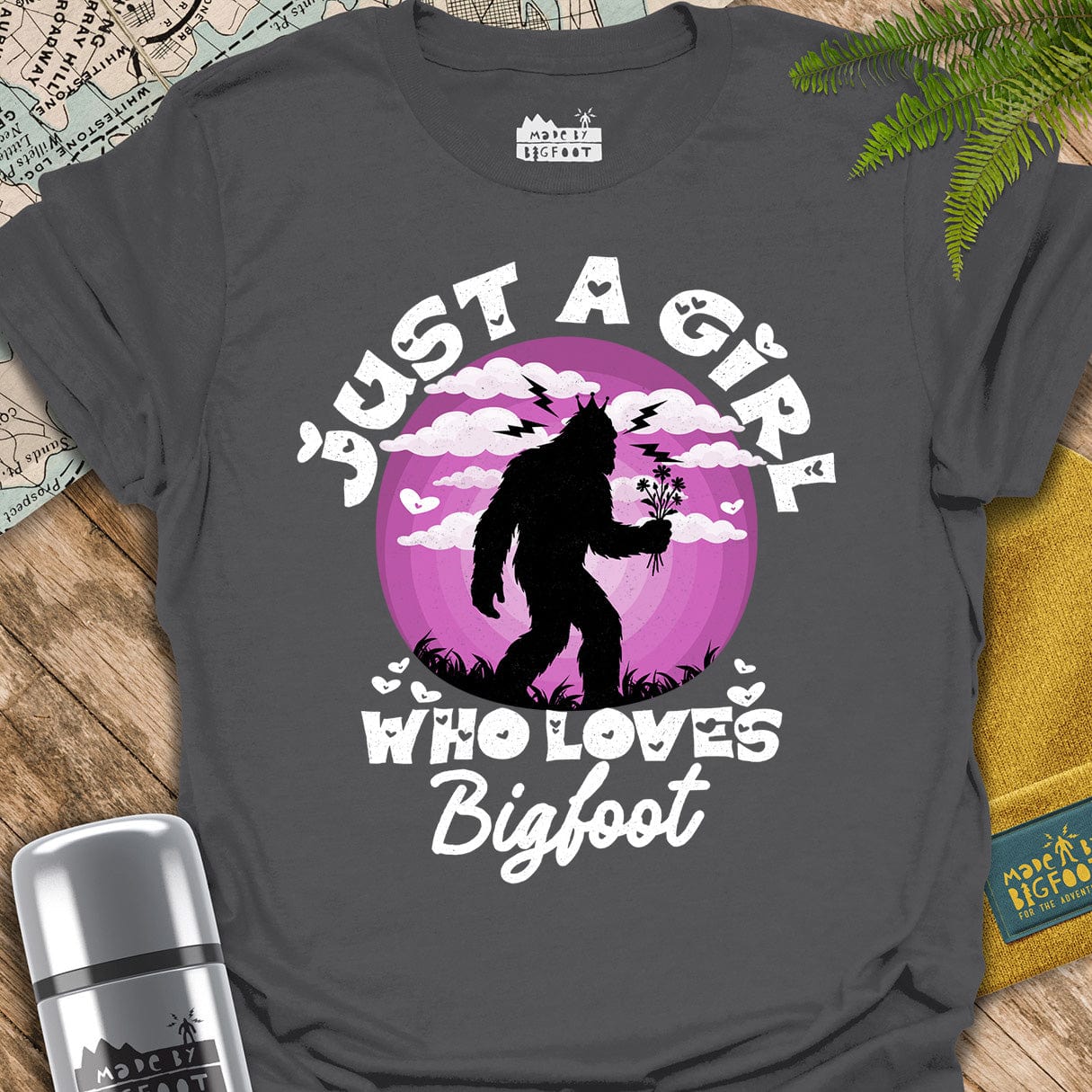 Just A Girl Who Loves Bigfoot (Flowers)