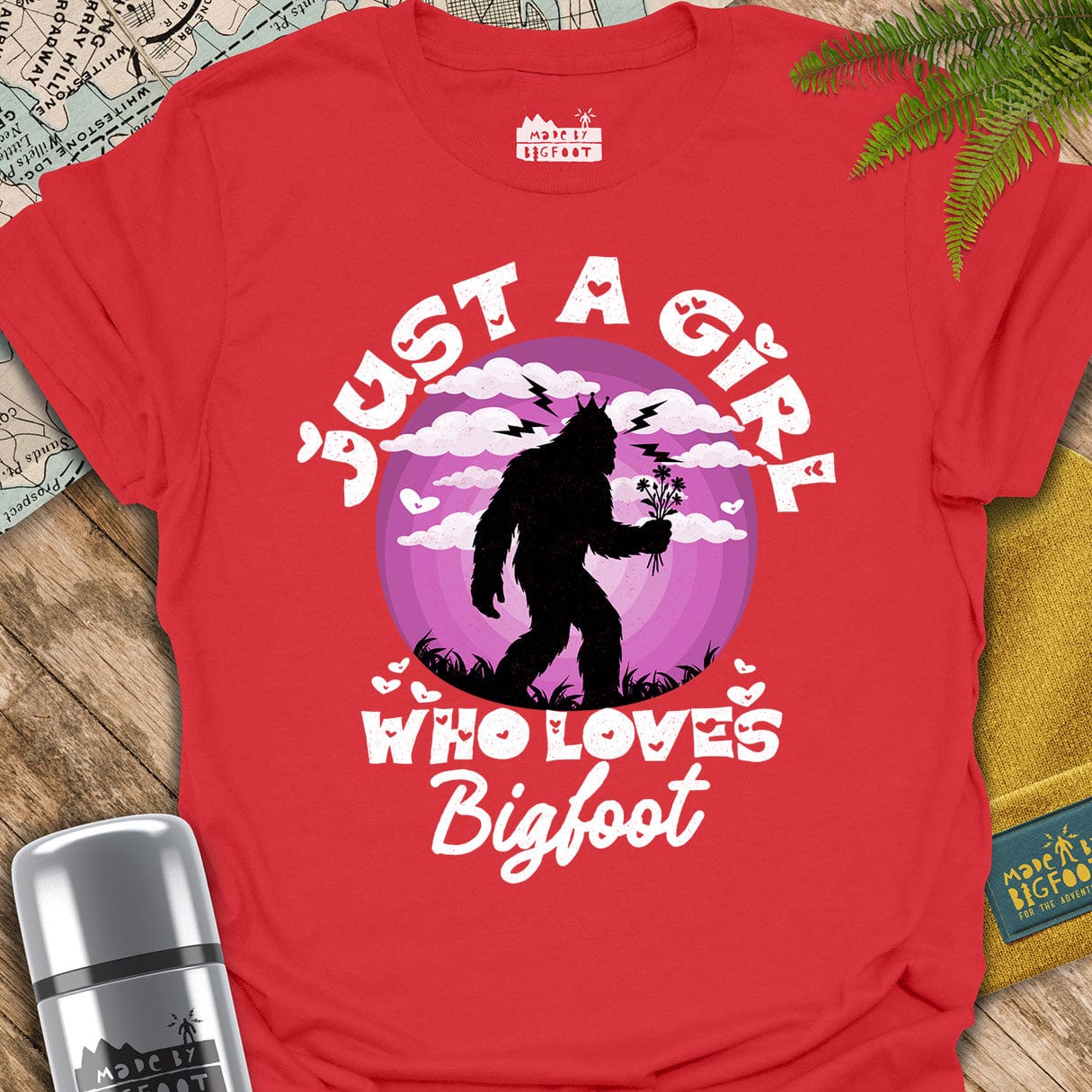 Just A Girl Who Loves Bigfoot (Flowers)