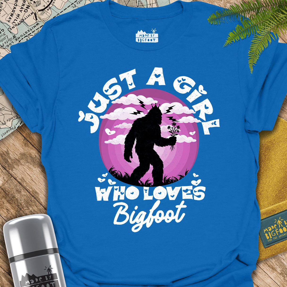 Just A Girl Who Loves Bigfoot (Flowers)