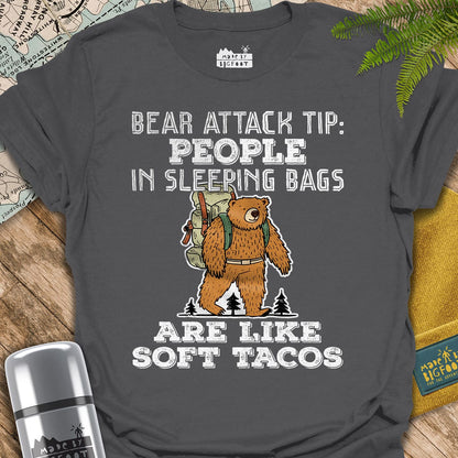 Bear Attack Tip. People In Sleeping Bags Are Like Soft Tacos