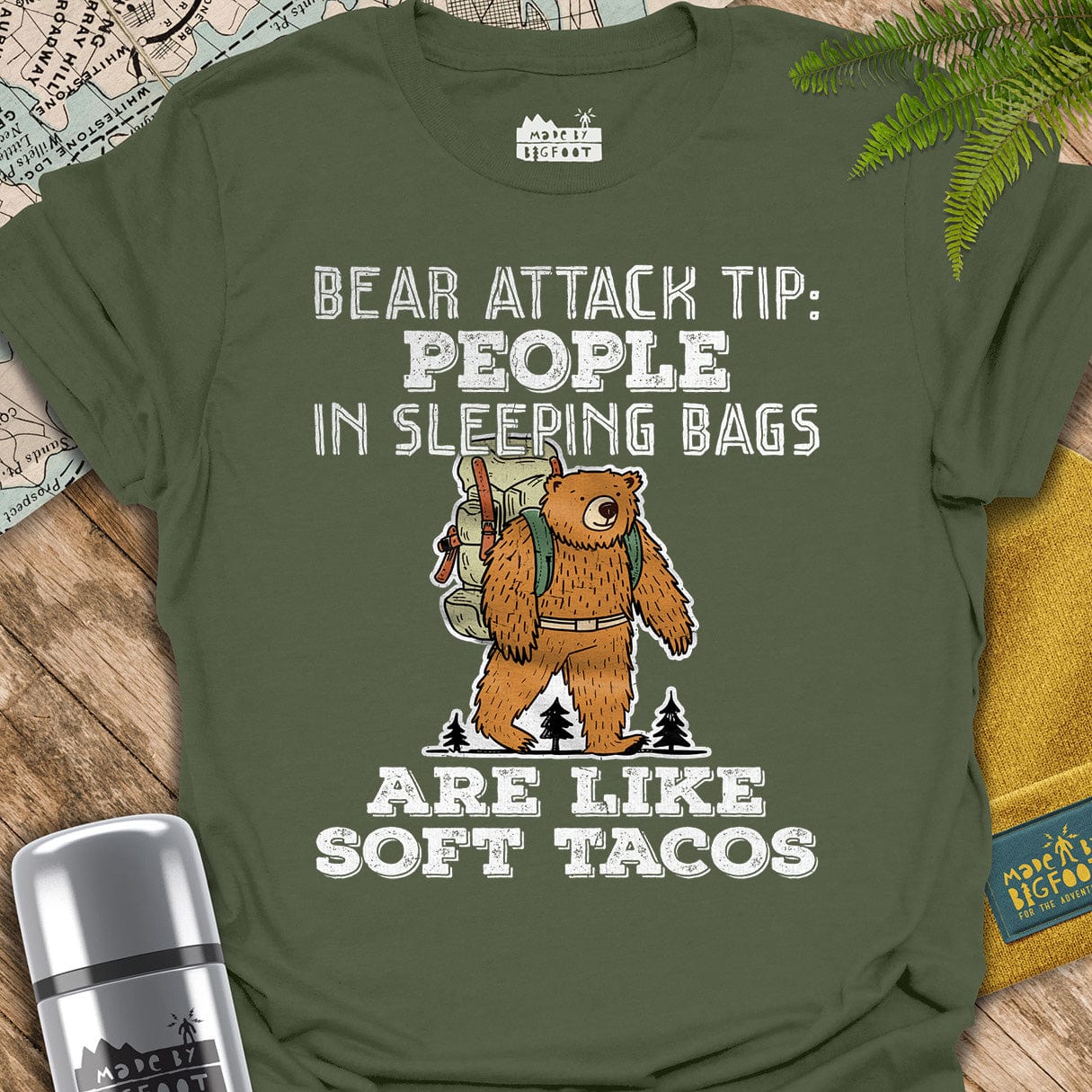 Bear Attack Tip. People In Sleeping Bags Are Like Soft Tacos