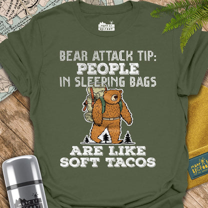 Bear Attack Tip. People In Sleeping Bags Are Like Soft Tacos