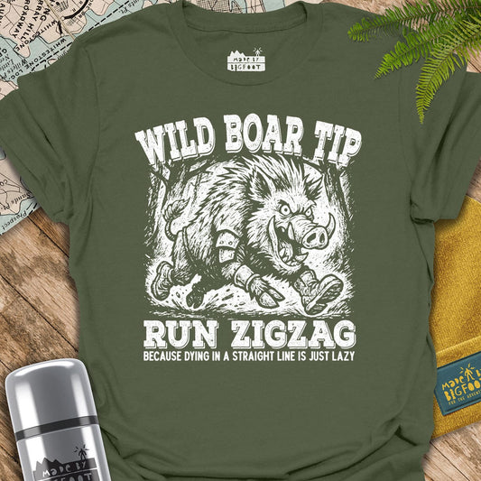 Wild Boar Tip. Run Zigzag.