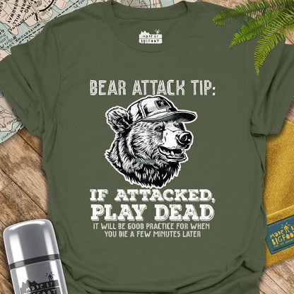 Bear Attack Tip. If Attacked. Play Dead