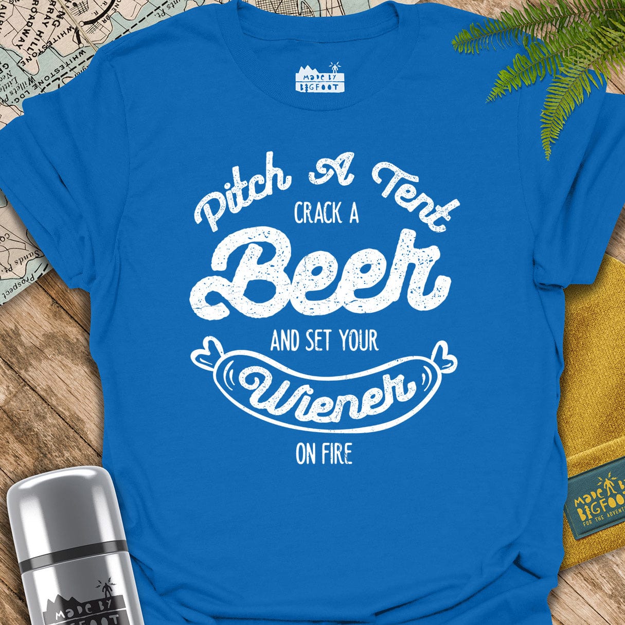 Pitch A Tent. Crack A Beer. And Set Your Wiener On Fire